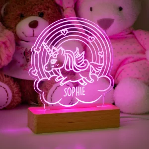 Unicorn Rainbow Personalised LED Night Light