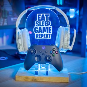 Eat Sleep Game Repeat FORT LED Headset Controller Stand