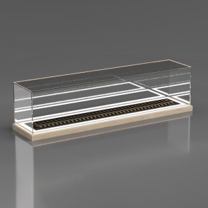 600mm Illuminated O Gauge Model Train Display Case